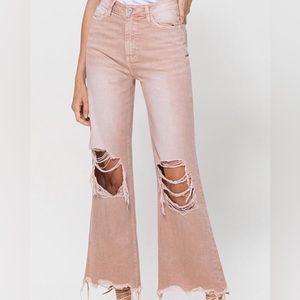 Vervet flying monkey flare crop jeans